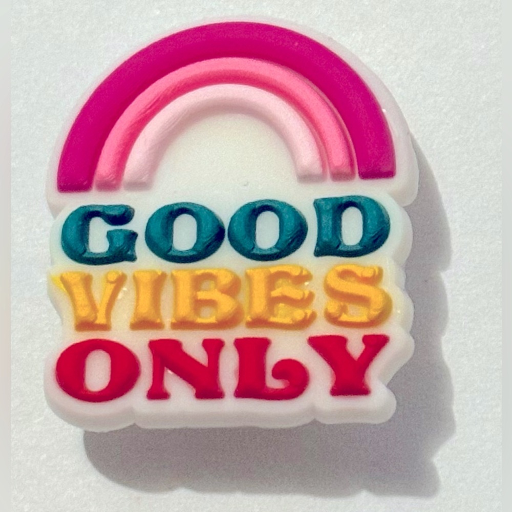 (10 for $16) Good Vibes Croc Charm Jibbit Shoe Charm Disney Croc Charms